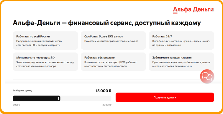 Альфа Деньги займ онлайн Альфа Деньги займ на карту онлайн