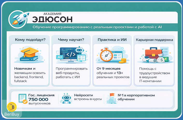 Академия Эдюсон обучение программированию Академия Эдюсон онлайн школа
