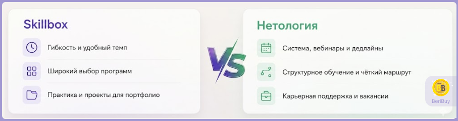 Skillbox и Нетология — гибкость, система и подход к обучению