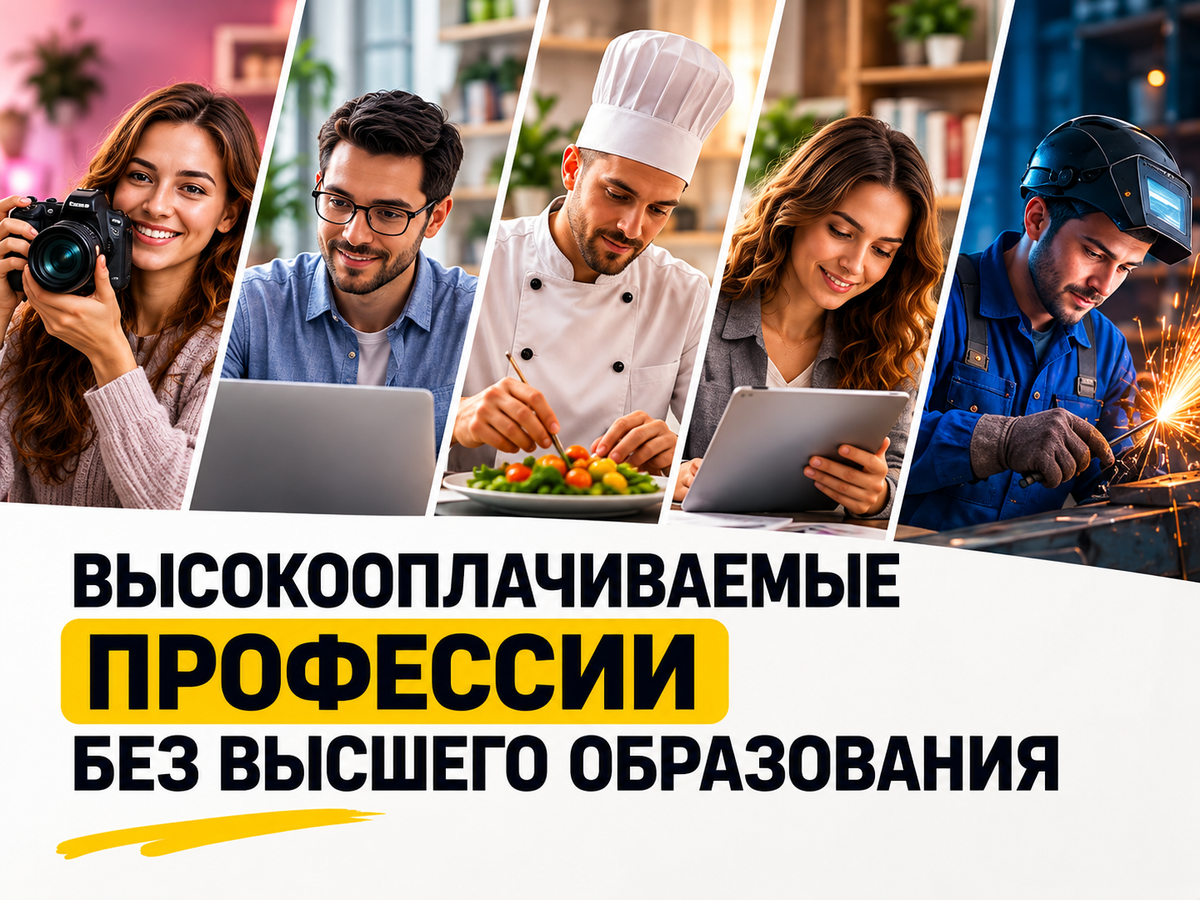 Высокооплачиваемые профессии без высшего образования